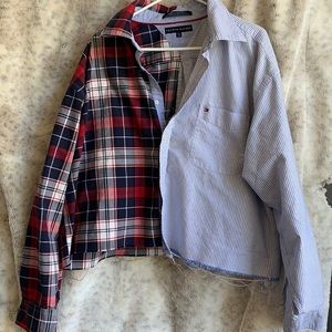 Tommy Hilfiger cropped button up shirt